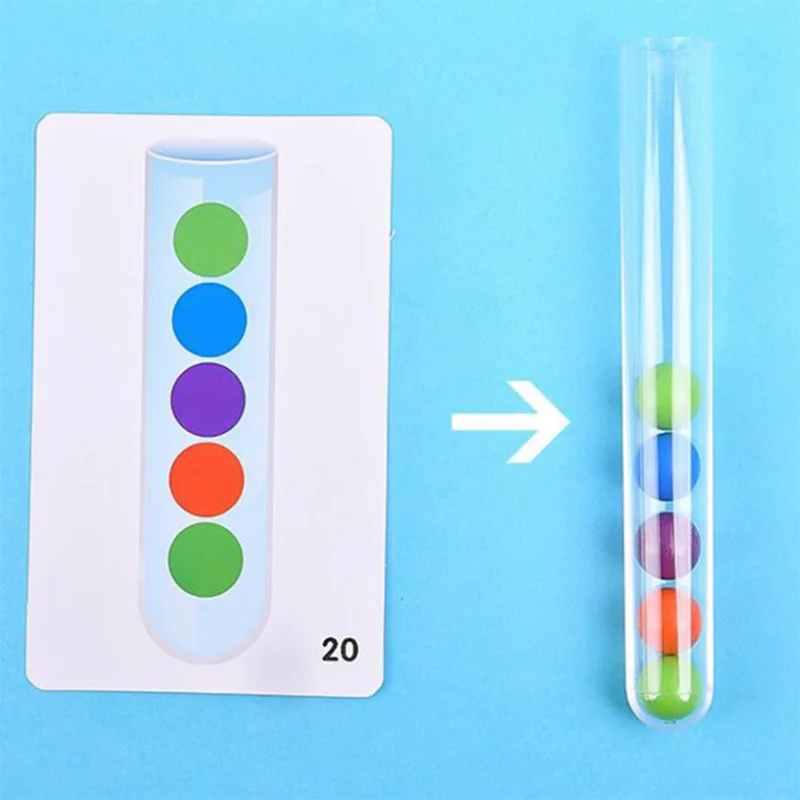 Kinder Montessori Clip Perlen Spielzeug feine Aktion Trainingsball Früherziehung Farberkennung Puzzle Spielzeug