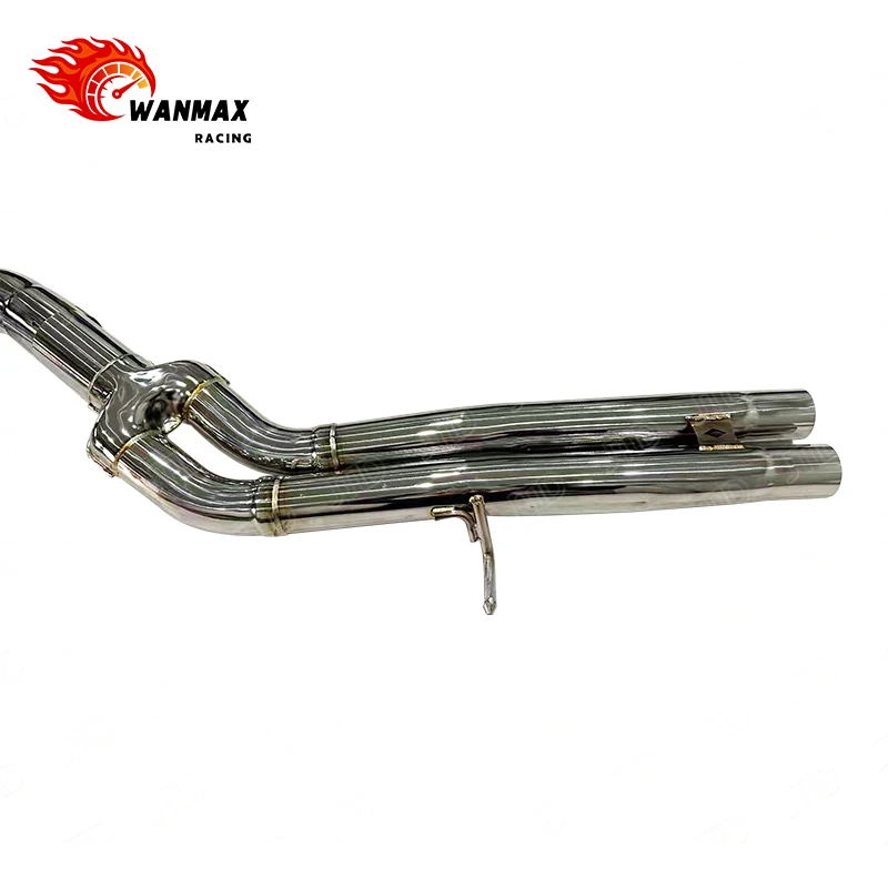 Style Quad Polished Tailpipes for 2016-2019  Q7 3.0T V6, Electronic Valve Exhaust System, In Stock Fast Shipping view 4