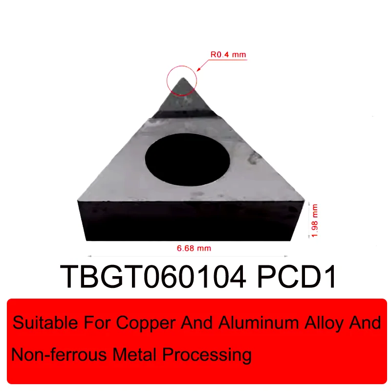 GULING 10PCS Diamond TCGT110304 Lathe PCD Diamond Turning Insert Tool For High Finish Machining Of Copper Aluminum Plastic