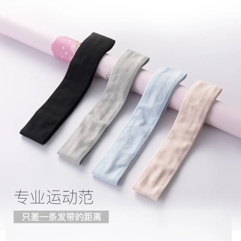 Wholesale of breathable and sweat absorbing sports headbands, fitness sweat guiding silicone anti slip yoga headbands