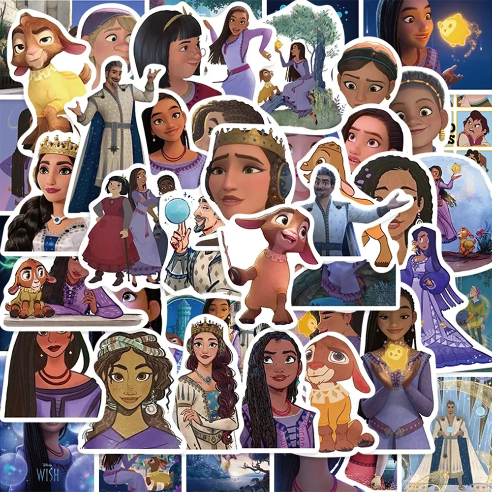 10/30/50pcs Disney Movie Wish Cartoon Anime Stickers Decals Decoration Laptop Notebook Phone Suitcase Stationery Sticker Toys