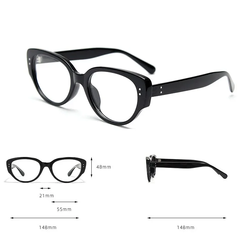 Fashion Myopia Glasses for Ladies Unisex Vintage Blue Light Blocking Eyewear Brand Designer Prescription Near Sight Eyeglasses