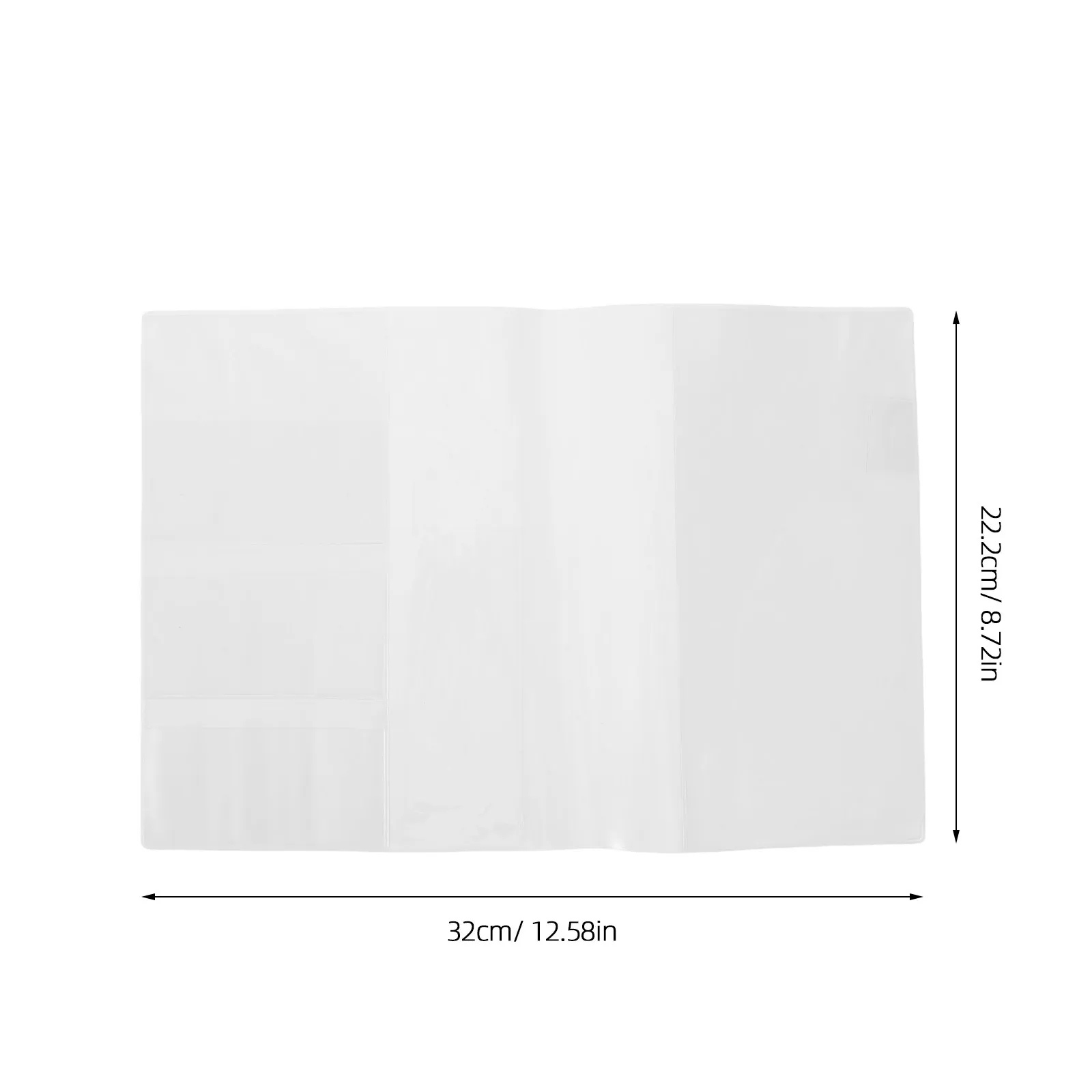 4pcs Waterproof Clear PVC Book Covers – Reusable Notebook & Journal Protectors for Study, Office, School