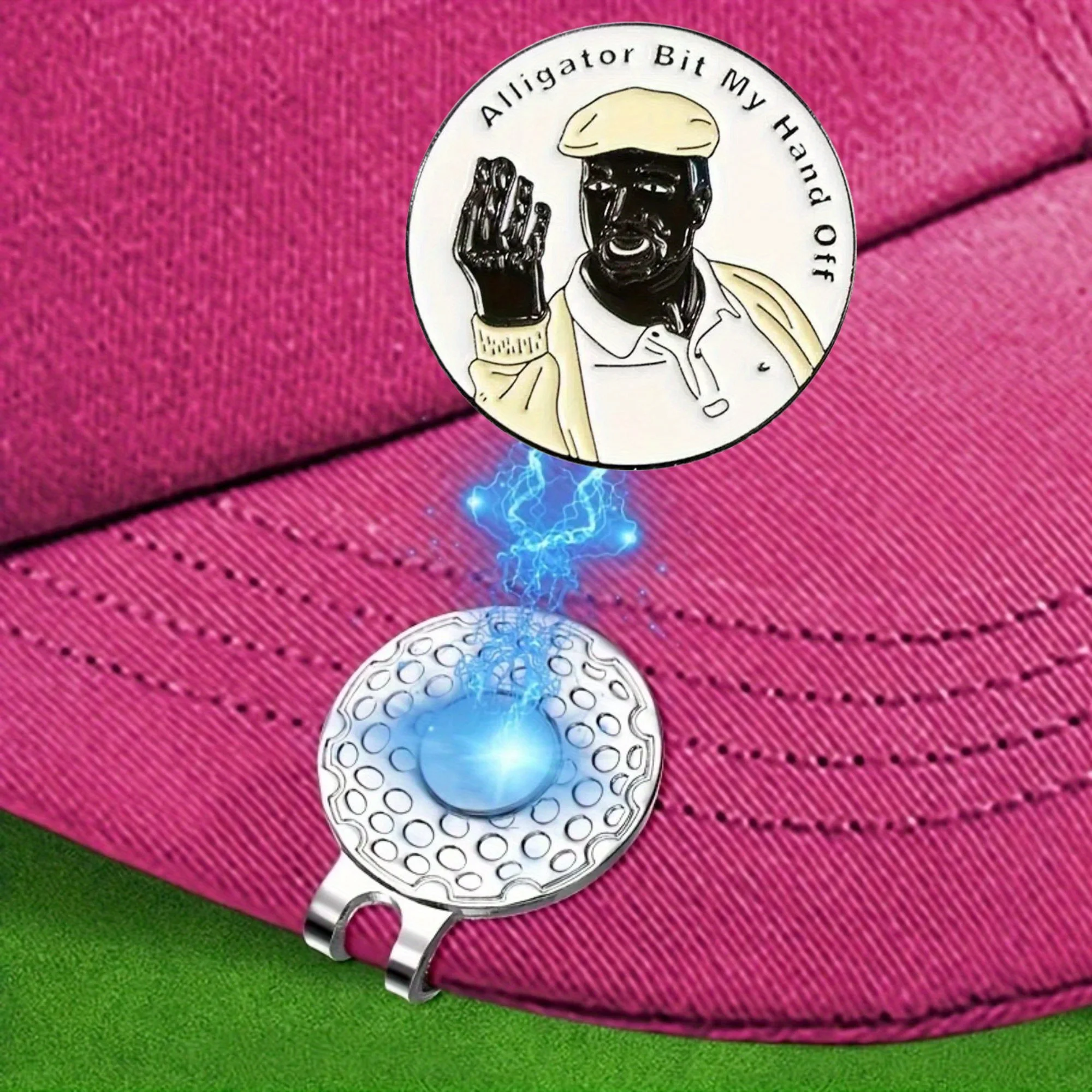 مشبك قبعة جولف مضحك مغناطيسي سعيد جيلمور مع علامة كروية قابلة للإزالة وإكسسوارات الجولف للرجال لاعبي الغولف والأب والصديق