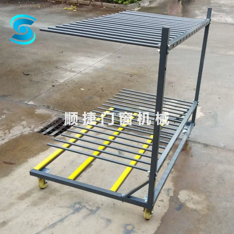 1000Kg รับน้ําหนักทนทานสําเร็จรูปประตูและหน้าต่างวางแร็คพร้อมแถบยางป้องกันรอยขีดข่วน