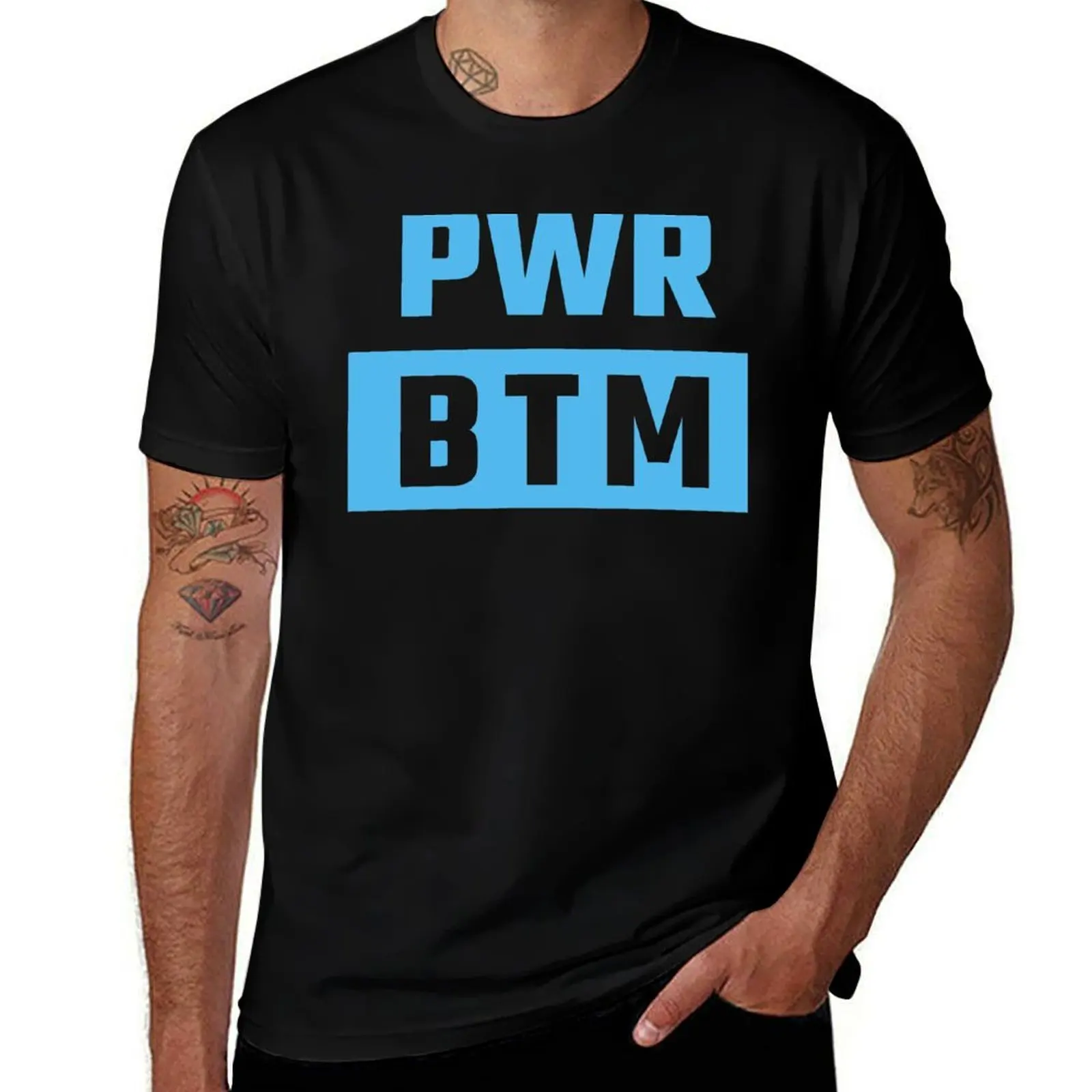 

PWR BTM T-Shirt man t shirt cotton t shirts for man cotton soft T-Shirt