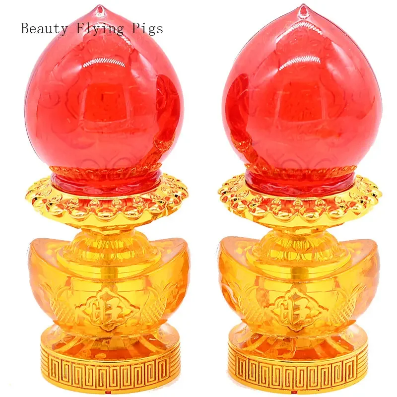 

2pc Yuanbao Simulated Candlestick for Home Use, Buddha Hall for Prayer, Decoration Feng Shui Desk Temple decor