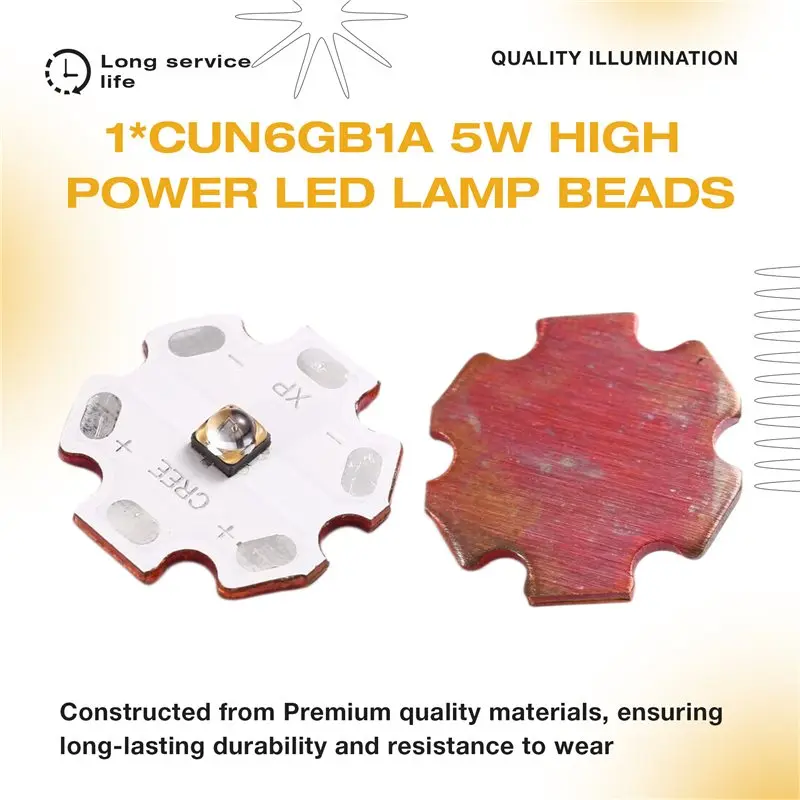 【GARMENT】CUN6GB1A 5W High Power LED Lamp Beads 365NM Ultraviolet Light Source Emitter Module image 5