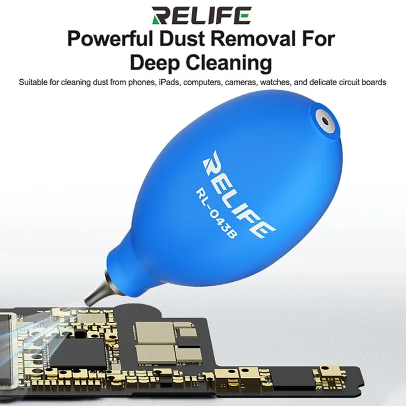 RELIFE RL-043B Leistungsstarke Reinigungsluftgebläse-Kugel für Smartphones, Tablets, Kameras, Motherboards, PCB, Staubentfernung, Reinigungswerkzeug
