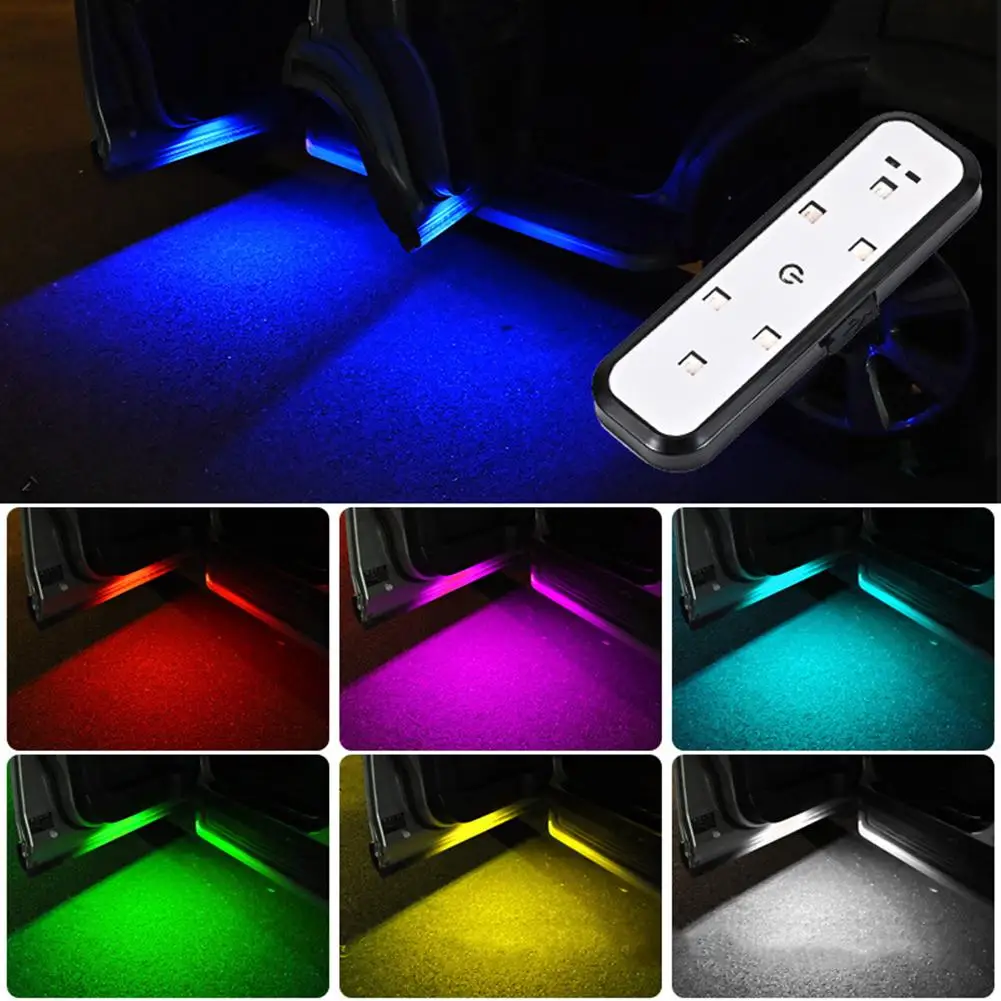 LED Car Door Warning Light Magnetic Control Automatic Door Opening Safety Anti-Collision Emergency Signal Atmosphere Lights