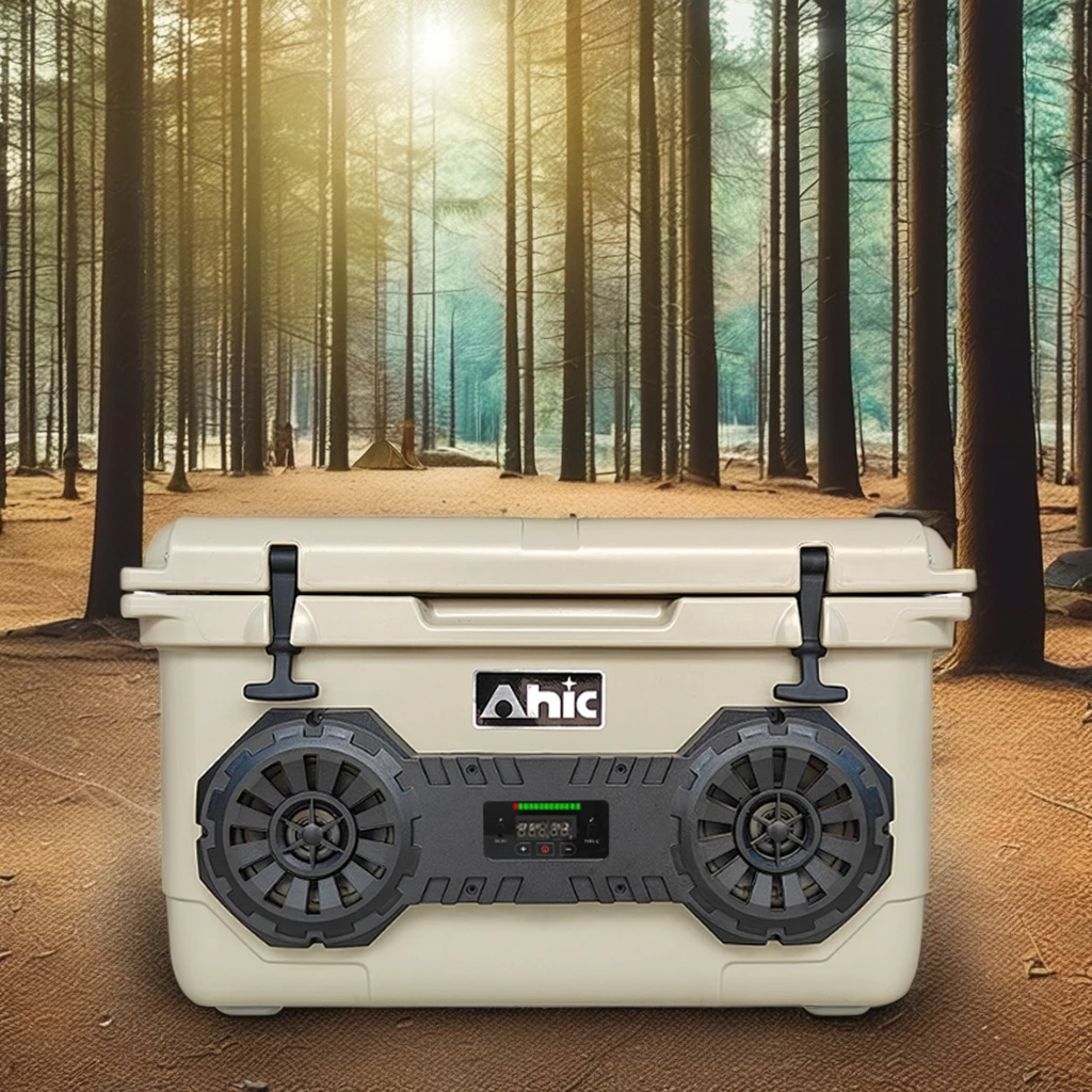45L Portable Rotomolded Cooler Box Built-in Bluetooth Speaker for Outdoor Use Great for Food Cans Drinks Music Ice Chest Pro view 6