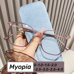 Women's New Style Myopia Glasses Men Ladies Luxury Clear Lens Near Sight Eyeglasses Unisex Trendy Fashion Minus Diopter Eyewear