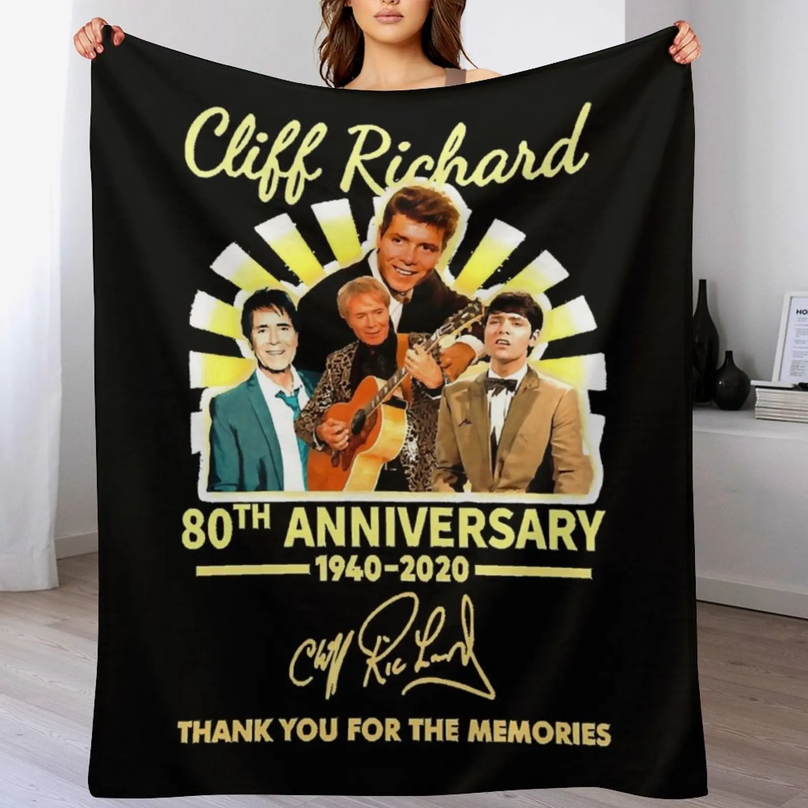 Gifts Idea Cliff Ríchárd Signature For The Memories Gifts Best Men Classic Essential Throw Blanket