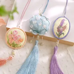 Kwiat DIY saszetka haftowany materiał opakowanie Cross Stitch Handwork produkt saszetka drukowanie saszetki festiwal wisiorek na prezent prezent