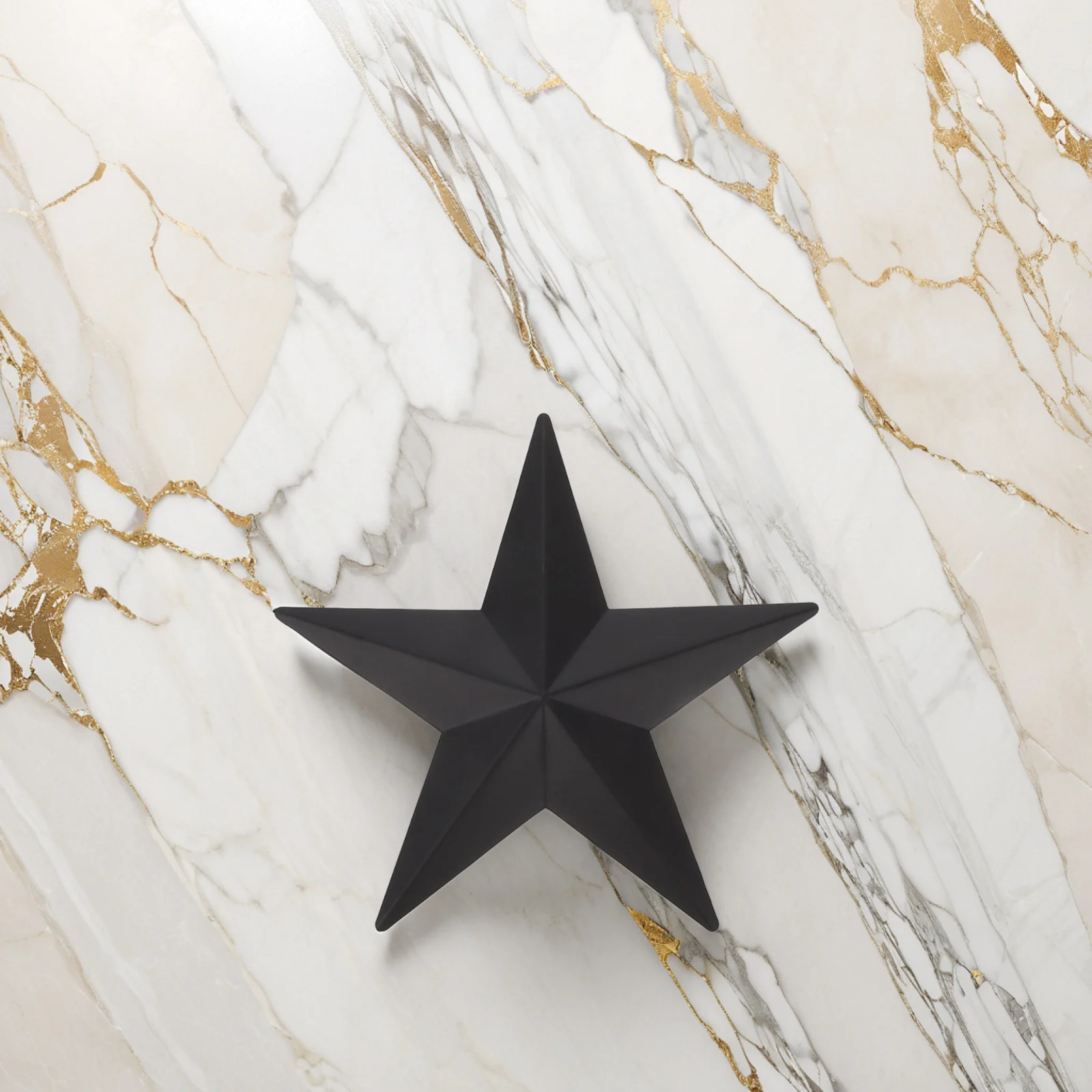 

Pentagram Wall Decor Black Farmhouse Star Iron Country Rustic Metal 3D Hanging Art Galvanized Decoration Barn Western