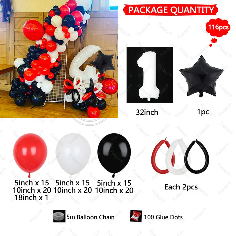 116pcs Avengers Super Hero Venom & Carnage Balloons Arch Garland Kid Birthday Party Decoration Baby Shower Balloon Air Globos