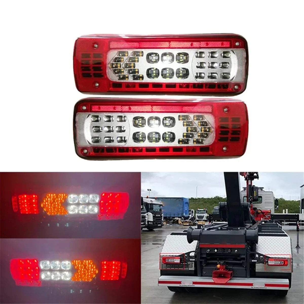 Left Rear Brake Signal Light 24V LED Tail Lamp 82483074 for Volvo Trucks Series FM450 FM460 FMX500