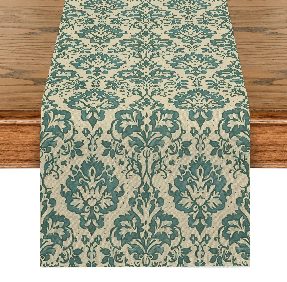 Vintage Table Runner Dresser Scarf Table Decoration Kitchen Supplies Ethnic Style Table Runner Holiday Party Decorations