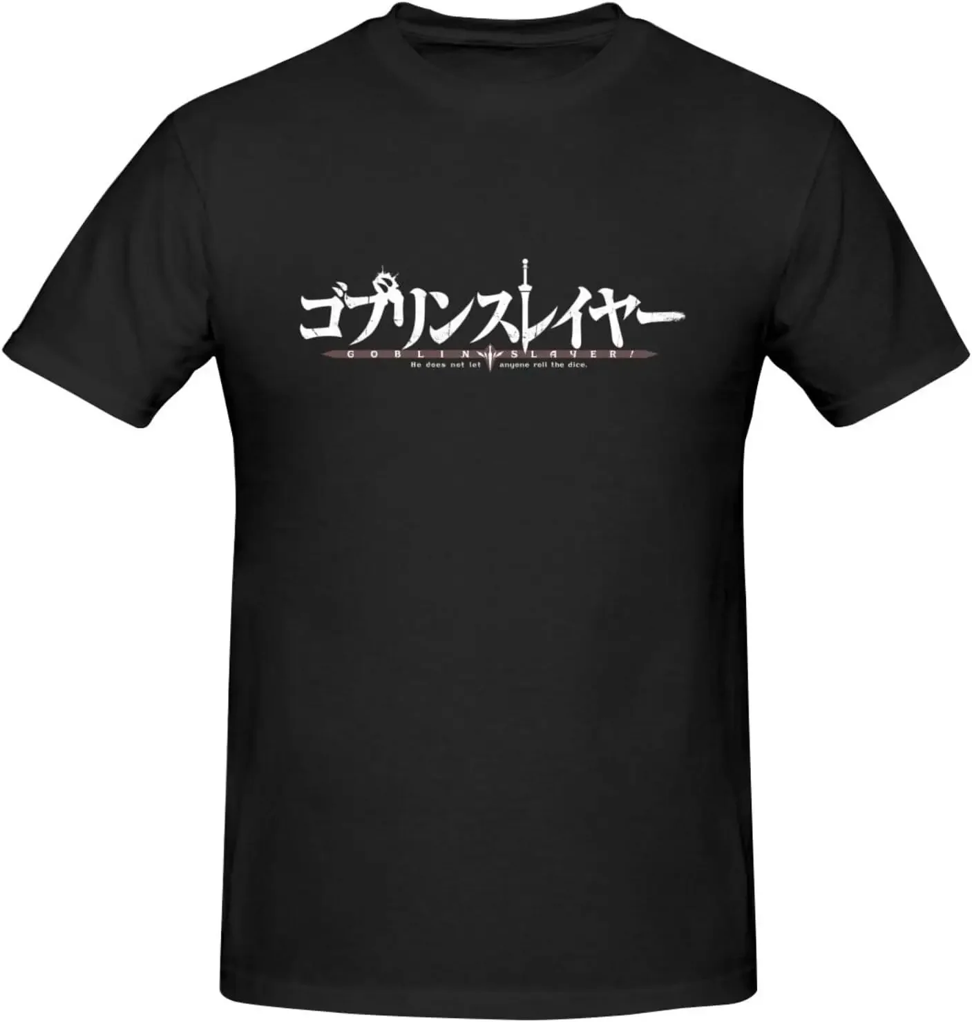 Goblin Anime Slayer Shirt Men's Custom Breathable Cotton Short-Sleeved Tshirt Fashion Crew Neck Tees Tops Black