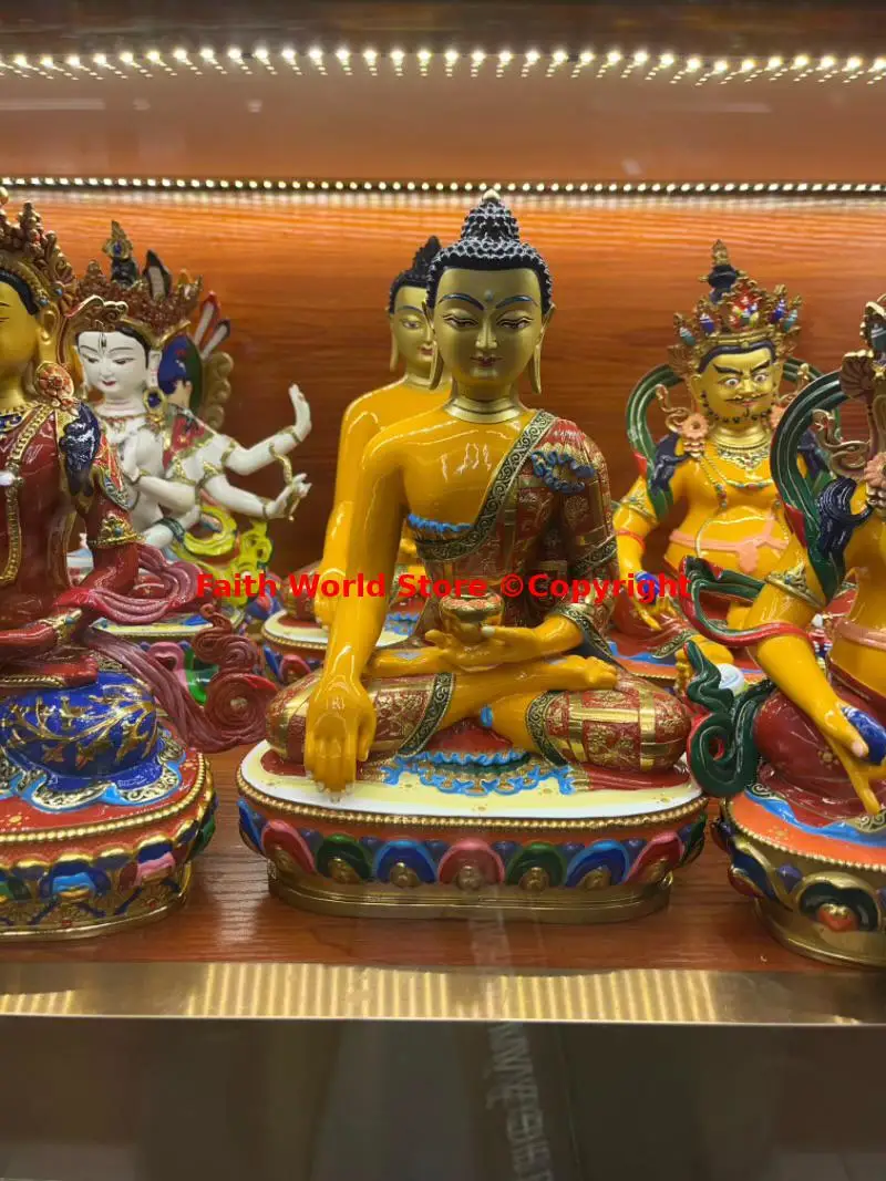 

25% OFFF 2024 5A high quality Painted Sakyamuni Buddhist patriarch Buddha statue Buddhism temple family worship HOME protection