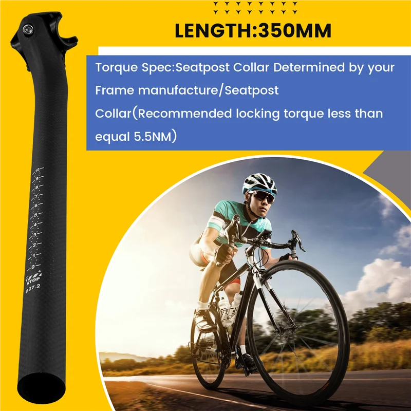 

YHOLI-MTB подседельный штырь из углеродного волокна 27,2 мм подседельный штырь для горного/дорожного велосипеда матовые детали велосипеда