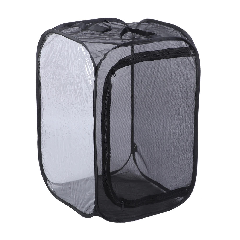 قفص شبكي خفيف قابل للطي للحشرات ، أسود ، قابل للطي ، منزل