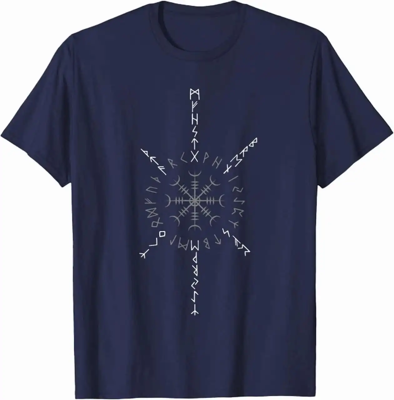 Guerrier nordique Odin casque d'awe Futhark Runes T-Shirt 100% coton col rond manches courtes été décontracté hommes T-shirt Streetwear