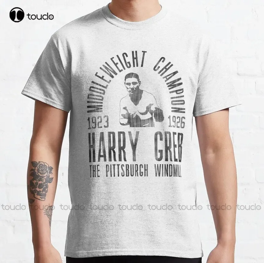 Harry Greb Boxing Pittsburgh Classic T-Shirt Custom Aldult Teen Unisex Digital Printing Tee Shirts Custom Gift Xs-5Xl Tshirt