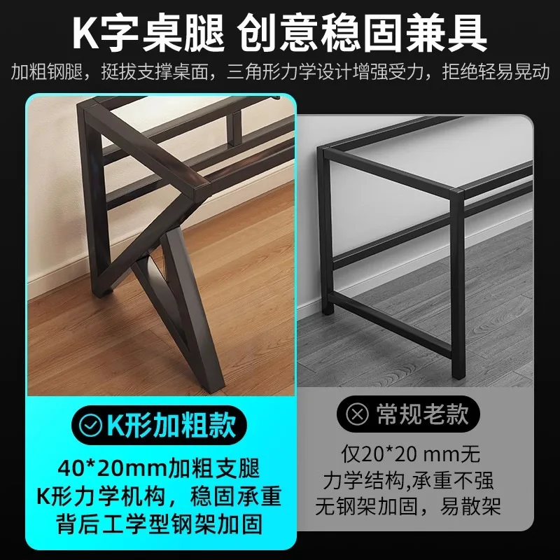 AOLIVIYA E-sports Table with Hole Board Bookshelf Bedroom Simple Workbench Student Study Table Single Desk Writing Table