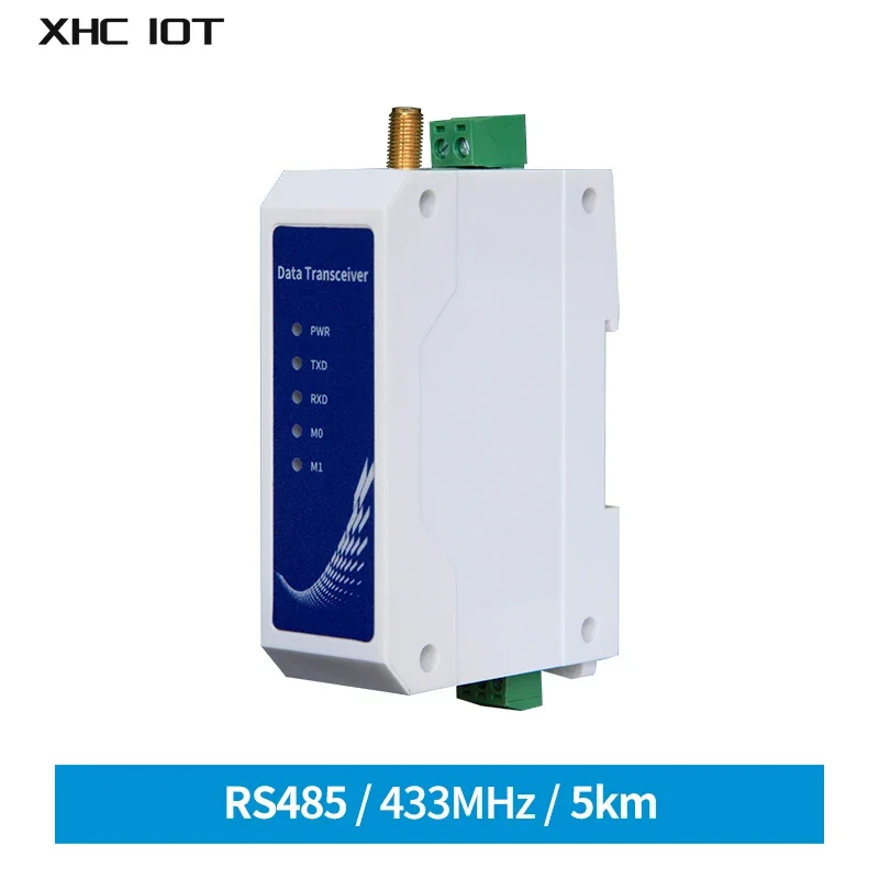 Wireless Data Transmission Station 30dBm 5KM LoRa Industrial Grade GFSK XHCIOT E95-DTU(400F30-485)  DC 8～28V RS485 ModBus