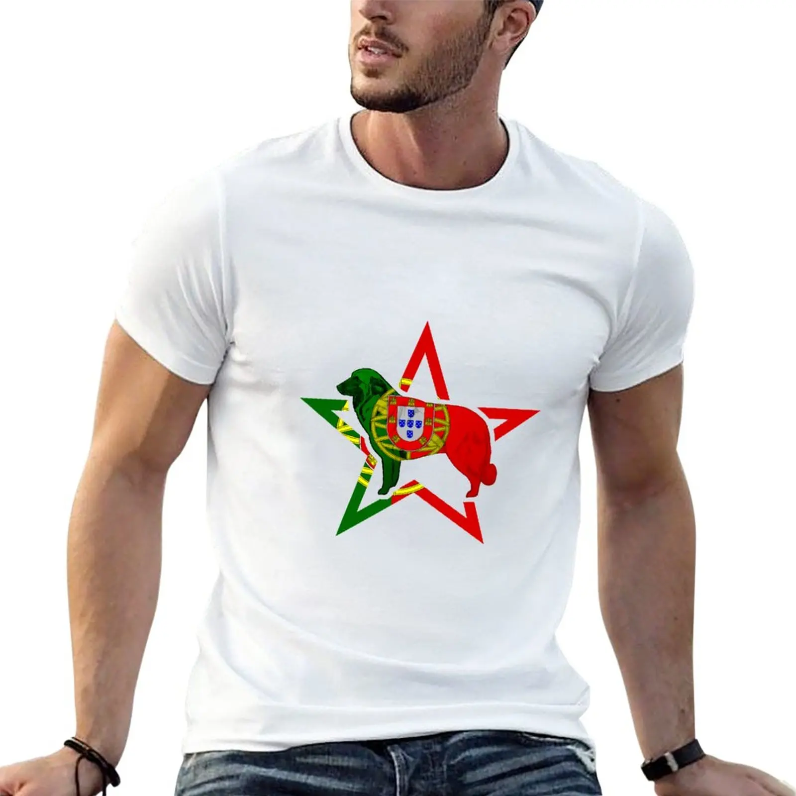 New Estrela Mountain Dog Portuguese Flag star T-Shirt summer top cute clothes Anime t-shirt sports fan t-shirts mens t shirts