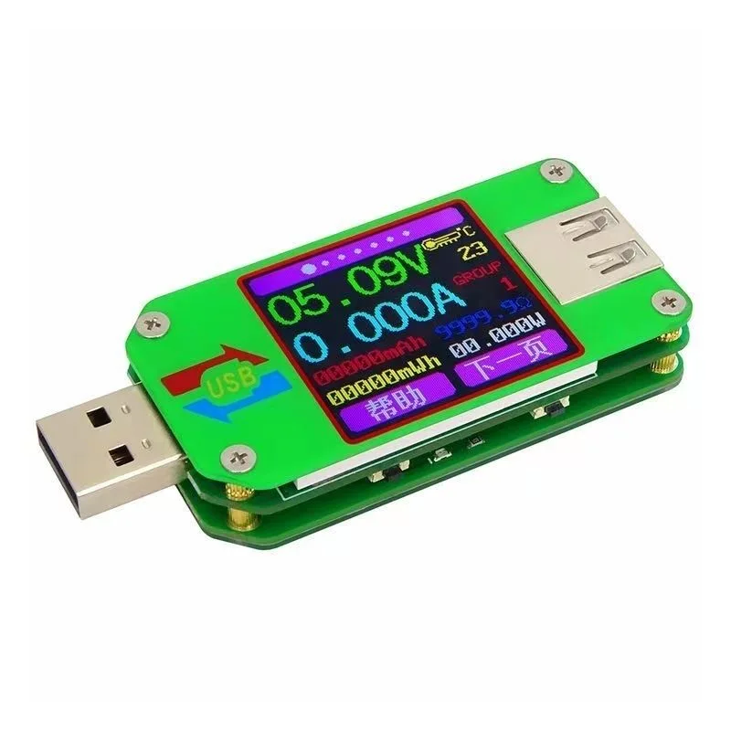 M24 tela colorida USB tensão e amperímetro resistência Micro medidor de teste display LCD colorido de 1,44 polegadas