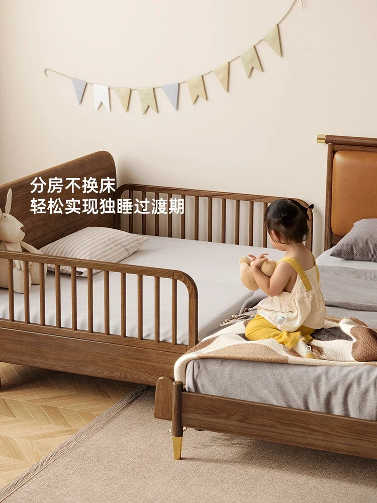 With guardrail, bedroom, splicing bed, push-pull