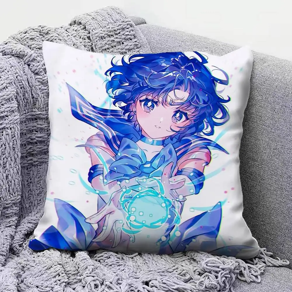 Sailor Mercury Ami Mizuno Sailor Moon  Home Sofa Cushion Covers and Aecorative Custom Pillow Covers