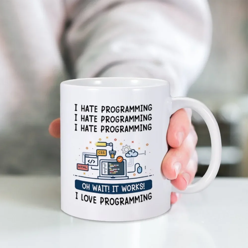 Ceramic Mug Beer I Love Programming Coffee Mug 11oz Programmer Program Tea Cup Drinkware Original Mugs Coffee Cups Christmas Bar