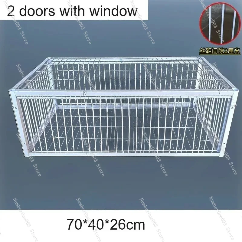 Custom Foldable Galvanised Pigeon Bird Trap Cage Humane One-way Entrance For Feral Pigeons Doves