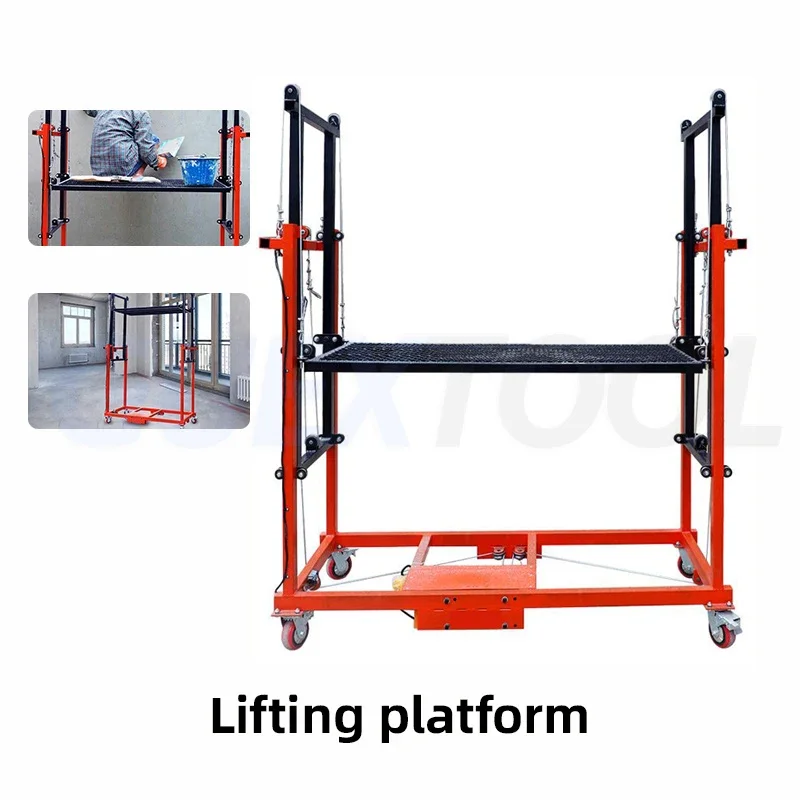 Electric lifting scaffolding 2 M automatic folding mobile remote control indoor construction site decoration shelf new lift pla