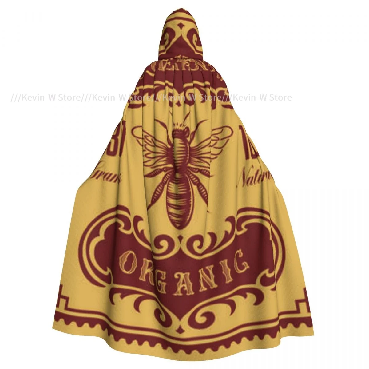 Unisex Adult Vintage Honey Bee Cloak with Hood Long Witch Costume Cosplay