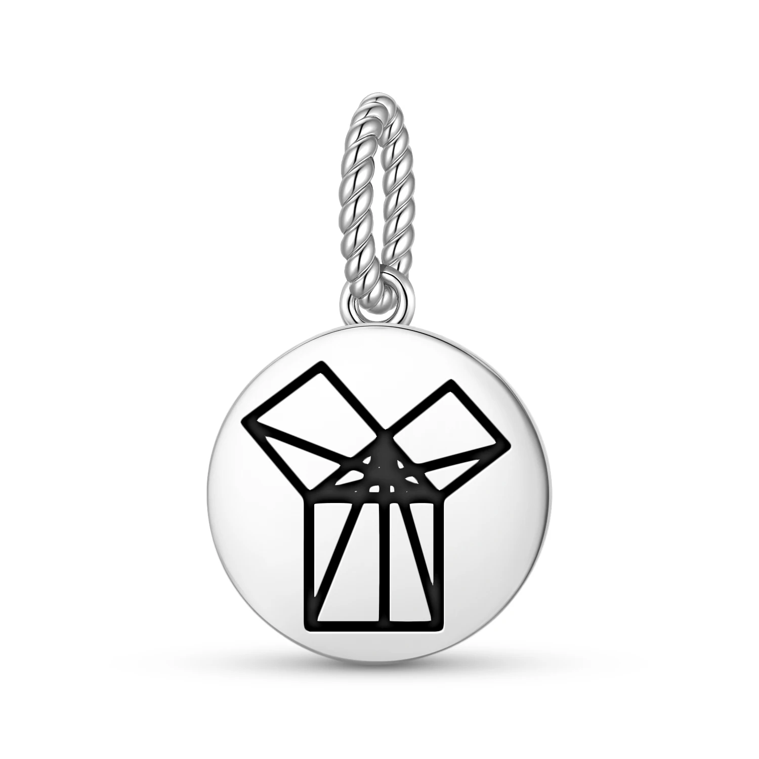 Colgante de Plata de Ley 925 con el 47º Postulado de Euclides de la Masonería, Amuleto con Símbolo para Pulsera, Collar, Joyería Moderna para Mujer
