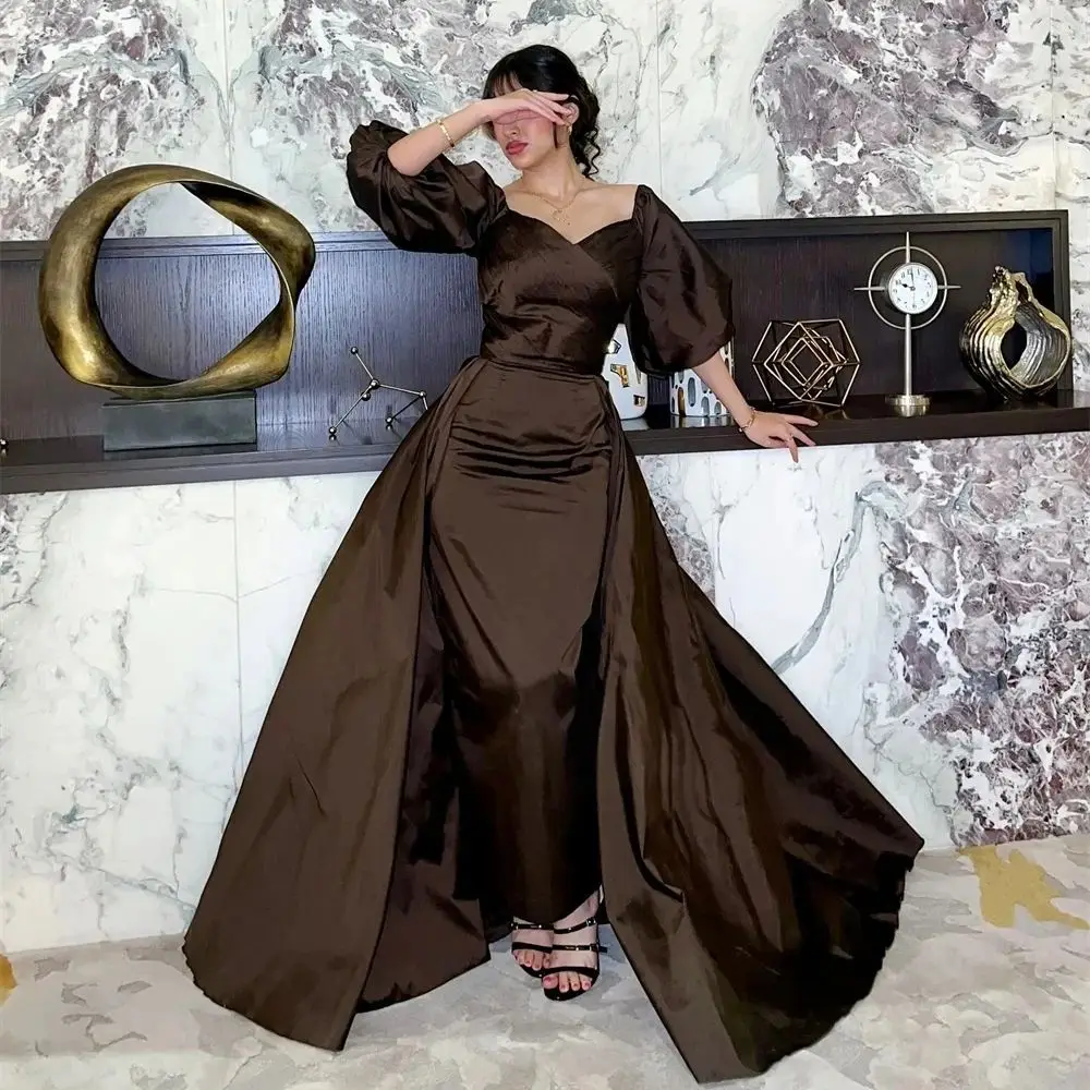 

Black Half Sleeves Women Bespoke Occasion Gown Evening Dresses Prom Pastrol Unisex Jersey Retro Dubai Saudi Arabic Customized