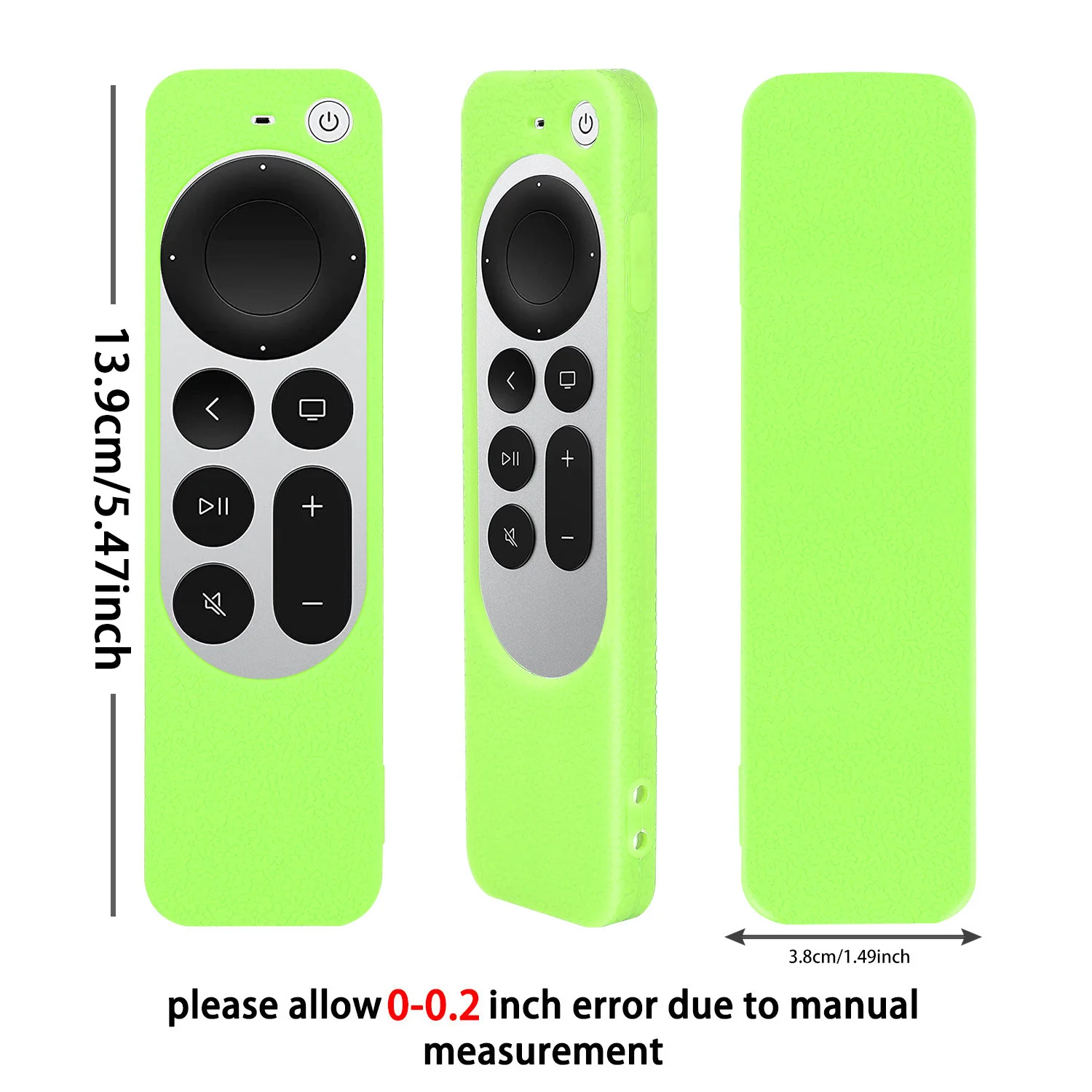 Shock Proof Silicone Protective Case Waterproof Cover Lightweight Anti Slip Rectangle for Apple TV 4K Siri Remote Control Shell