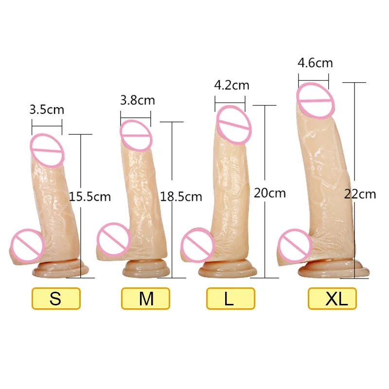 15.5/18.5/20/22 cm Crystal Realistic Dildos for Women Masturbation Vibrators Sucker Dildo Pussy Anal Lesbian Adult Sex Toys