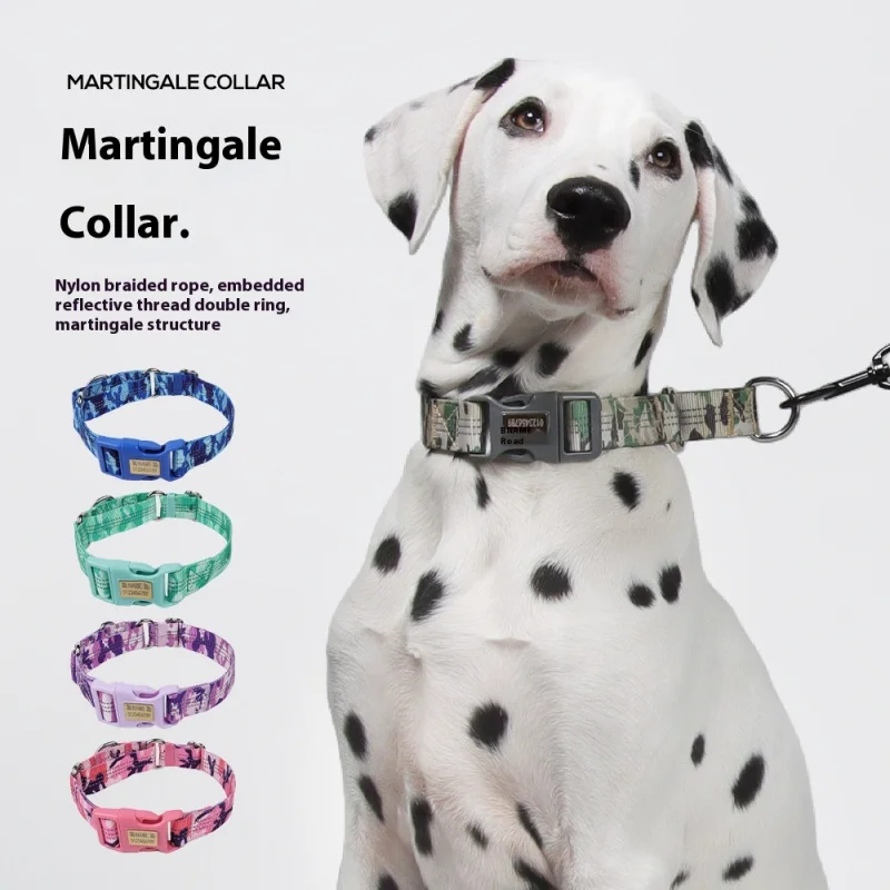 

Custom Engraved Martingale Collar-Reflective Anti-Pull No-Slip Design with Breakaway Safety, Adjustable Training Collar for Dogs