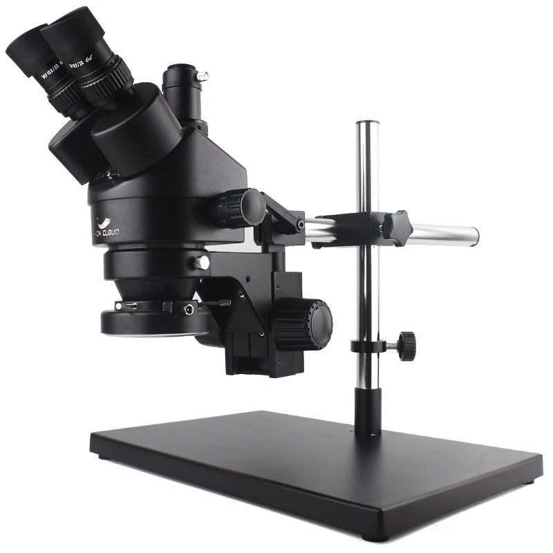 Simul-Focal Trinocular Microscope Zoom Stereo Microscope Magnification Continuous Zoom 7X - 45X For Phone PCB Repair Soldering