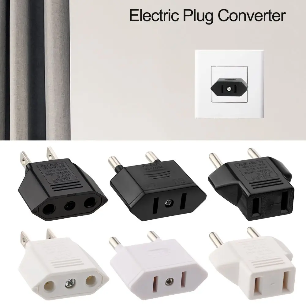 US To EU American Travel Adapter 2 pin 4.0mm European EU To US plug Power adapter Converter Electrical Socket Outlet