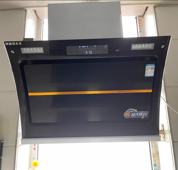 

220 В Haotaitai двойной двигатель вытяжка кухня сильное всасывание автоматическая очистка боковое всасывание переменного тока