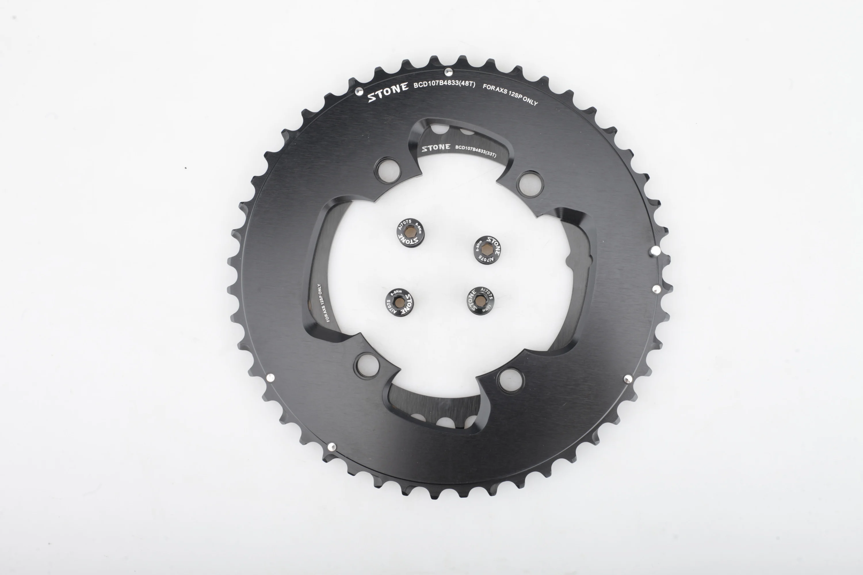 

Dual Double chainring 48T 33T BCD107 for Sram FORCE AXS POWER METER / FORCE ETAP CRANKSET FC-FRC-D1 Use AXS 12 Speed Chain