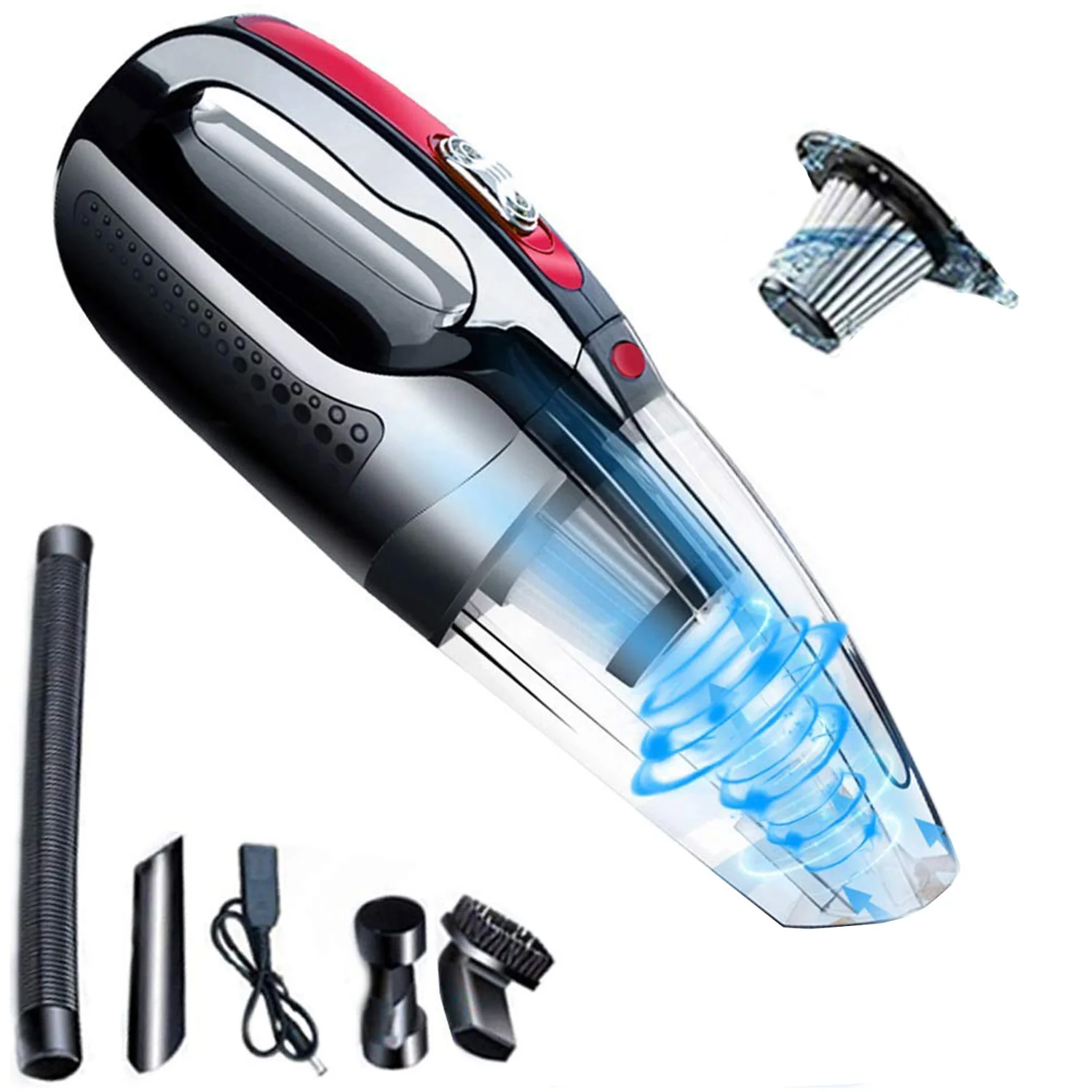 Handheld Vacuum Cleaner Cordless,Upgraded Powerful Handheld Vacuum Cleaning for Home with HEPA Filter, Car Wet Dry Lightweight