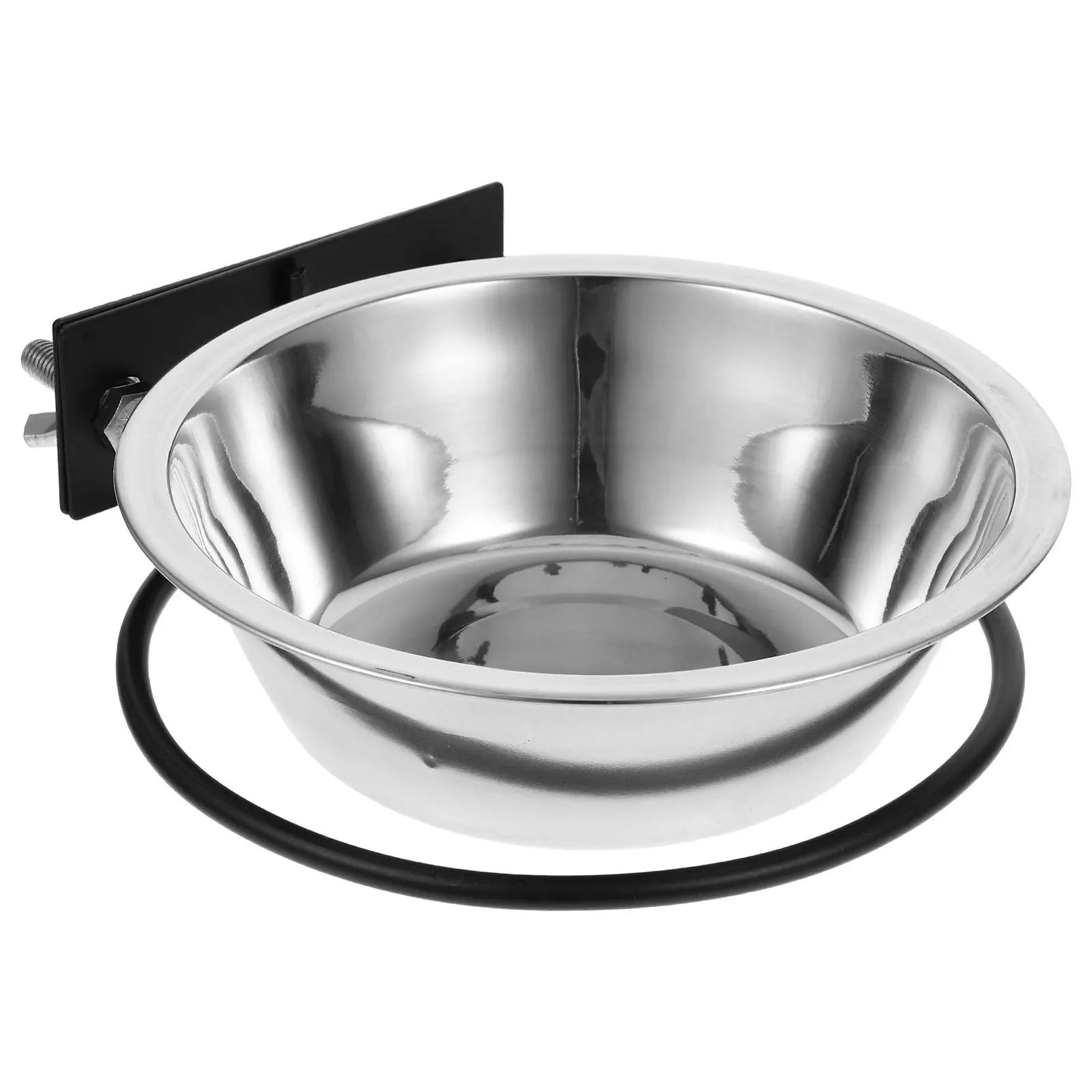 Wall Mounted Elevated Dog Bowl Set Stainless Steel Raised Pet Feeding Station for Dogs Cats Space Saving Comfortable Digestion