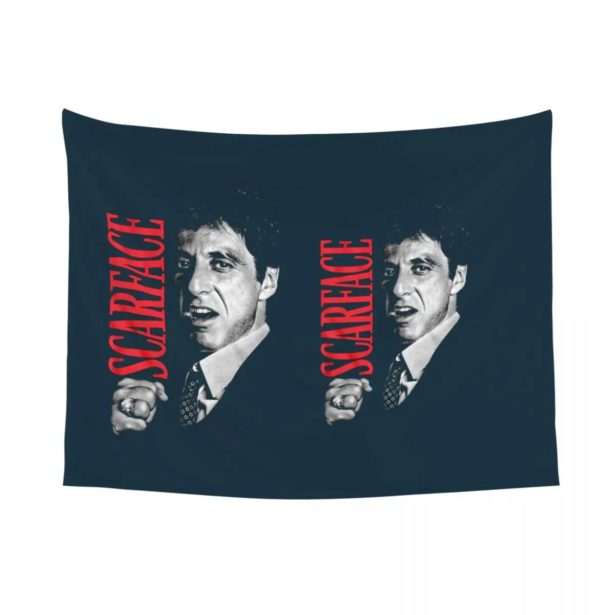 Customized Tony Montana Fist Scarface Tapestry Hippie Room Decor Pacino Gangster Movie Tapestries Wall Hanging Decoration